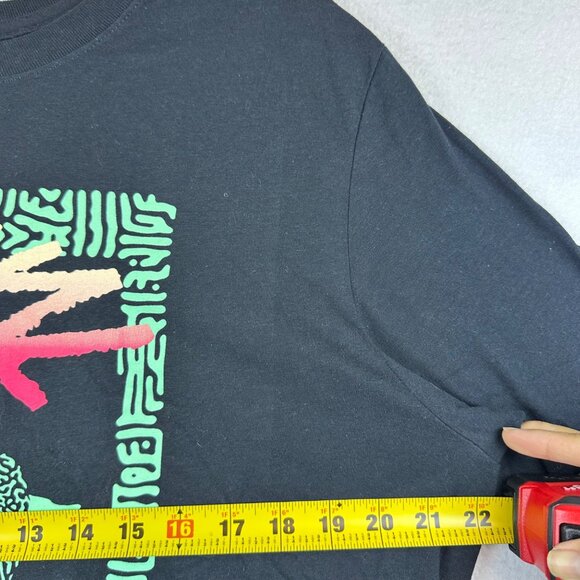 Nike Black Graphic Tee Mens L Skate Island Turtle Streetwear Faded Worn In - Picture 5 of 10